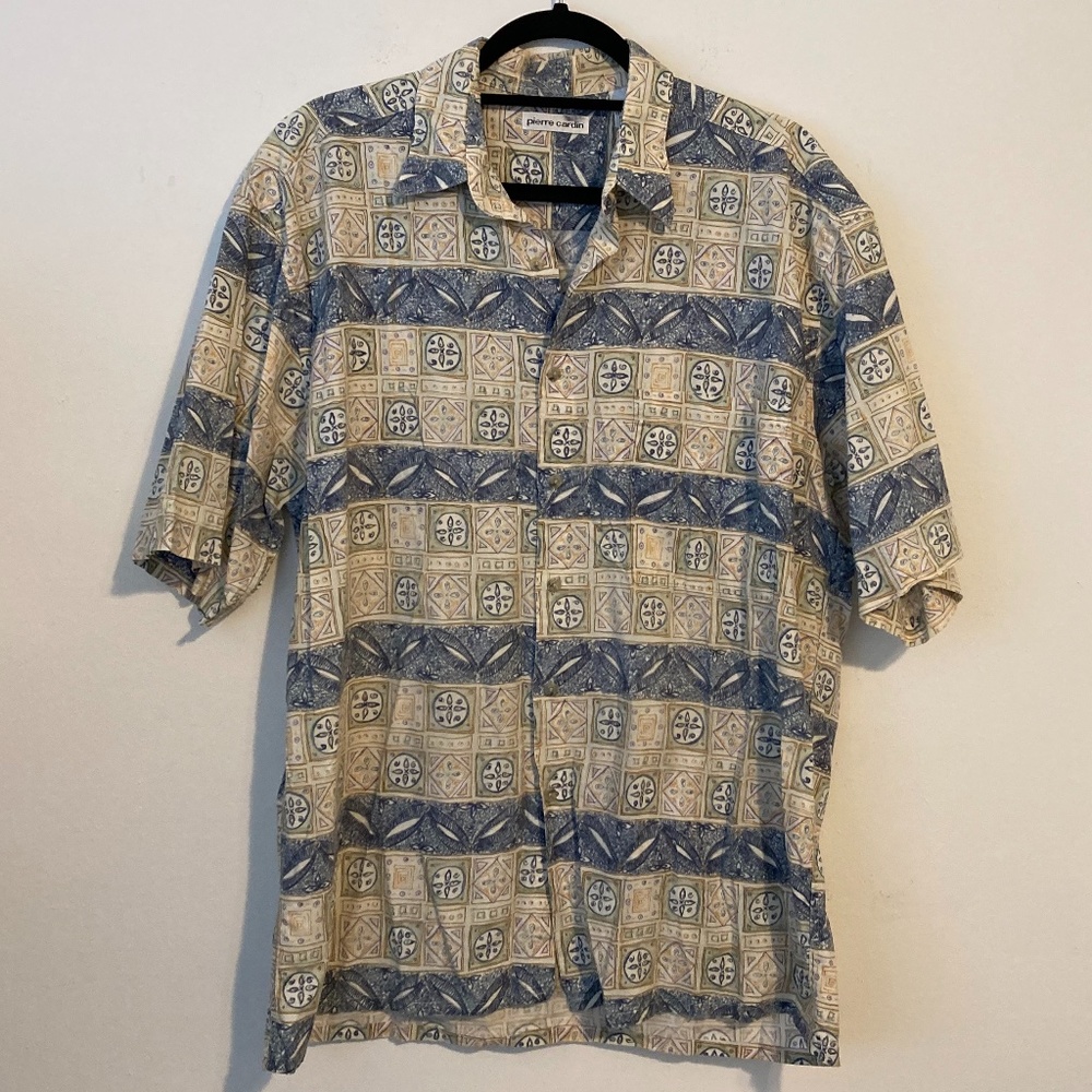 Pierre Cardin Multicolor Pattern Short Sleeve Top